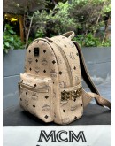 MCM STAR SIDE STUDS STUDDED SMALL BACKPACK