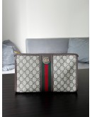 GUCCI GG WEB SUPREME OPHIDIA MEDIUM POUCH