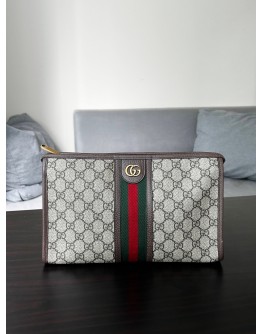 GUCCI GG WEB SUPREME OPHIDIA MEDIUM POUCH
