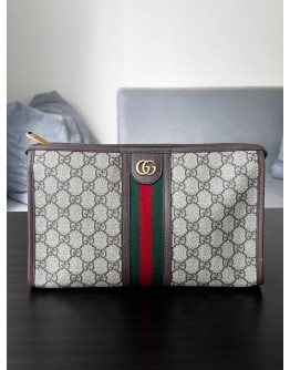 GUCCI GG WEB SUPREME OPHIDIA MEDIUM POUCH