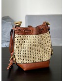 CHLOÉ RAFFIA MICRO MARCIE BUCKET BAG  