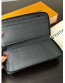 LOUIS VUITTON ZIPPY LONG WALLET IN BLACK AEROGRAM  