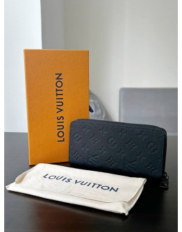 LOUIS VUITTON ZIPPY LONG WALLET IN BLACK AEROGRAM  