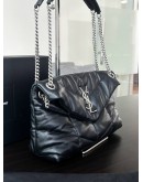 YSL YVES SAINT LAURENT MEDIUM LOULOU PUFFER CHEVRON QUILTING