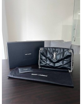 YSL YVES SAINT LAURENT MEDIUM LOULOU PUFFER CHEVRON QUILTING