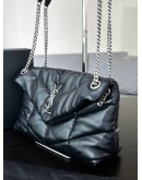 YSL YVES SAINT LAURENT MEDIUM LOULOU PUFFER CHEVRON QUILTING