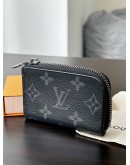LOUIS VUITTON ZIPPY COIN PURSE PORTE MONNAIE JOUR IN MONOGRAM ECLIPSE CANVAS  