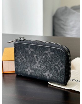 LOUIS VUITTON ZIPPY COIN PURSE PORTE MONNAIE JOUR IN MONOGRAM ECLIPSE CANVAS  