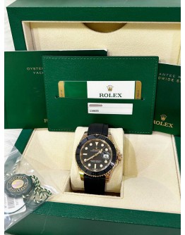 ROLEX YACHT MASTER 40 18K 750 ROSE GOLD REF 116655 BLACK DIAL 40MM AUTOMATIC WATCH