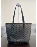FAURÉ LE PAGE DAILY BATTLE 27 TOTE BAG IN SIGNATURE ECAILLES SCAPE MOTIF COATED CANVAS & LEATHER  
