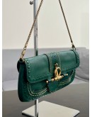 GUCCI SNAFFLE BIT CHAIN SHOULDER BAG IN GREEN  