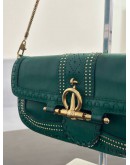 GUCCI SNAFFLE BIT CHAIN SHOULDER BAG IN GREEN  