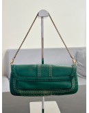 GUCCI SNAFFLE BIT CHAIN SHOULDER BAG IN GREEN  