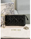 CHRISTIAN DIOR SUPPLE CALF CANNAGE LEATHER CARO COIN ZIPPED POUCH  