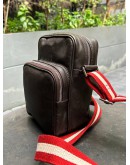 BALLY CROSSBODY BAG IN DARK BROWN CALF LEATHER