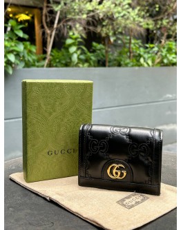 GUCCI GG MATELASSÉ LEATHER WOMEN’S CARD CASE WALLET  