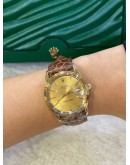 ROLEX OYSTER PERPETUAL DATE REF 15505 GOLD PLATED 34MM AUTOMATIC WATCH