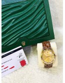 ROLEX OYSTER PERPETUAL DATE REF 15505 GOLD PLATED 34MM AUTOMATIC WATCH