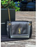 YSL YVES SAINT LAURENT MINI NOLITA IN LAMBSKIN LEATHER & GOLD HARDWARE  