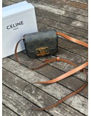 CELINE MINI CLAUDE IN TRIOMPHE CANVAS AND CALFSKIN