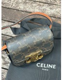 CELINE MINI CLAUDE IN TRIOMPHE CANVAS AND CALFSKIN