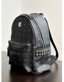 MCM STARK SIDE STUDS BACKPACK IN BLACK VISETOS