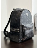 MCM STARK SIDE STUDS BACKPACK IN BLACK VISETOS