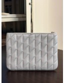 COACH POUCH 28 WITH PILLOW QUILTING IN LIGHT BLUE LEATHER