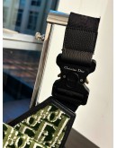 CHRISTIAN DIOR SADDLE BAG IN GREEN OBLIQUE TAPESTRY