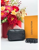 2025 MICROCHIP LOUIS VUITTON ALPHA WEARABLE WALLET IN BLACK MONOGRAM SHADOW LEATHER