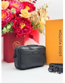 2025 MICROCHIP LOUIS VUITTON ALPHA WEARABLE WALLET IN BLACK MONOGRAM SHADOW LEATHER