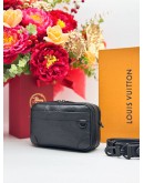 2025 MICROCHIP LOUIS VUITTON ALPHA WEARABLE WALLET IN BLACK MONOGRAM SHADOW LEATHER
