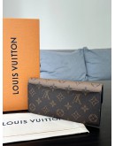 LOUIS VUITTON EMILIE LONG WALLET IN REVERSE DUAL MONOGRAM CANVAS WITH GOLD HARDWARE