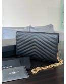 YSL YVES SAINT LAURENT CLASSIC CASSANDRE WOC IN GRAINED DE POUDRE LEATHER