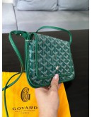 GOYARD PLUMET POCKET WALLET IN GREEN GOYARDLINE CANVAS WITH REMOVABLE STRAP  