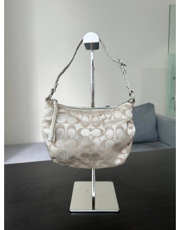 COACH VINTAGE SMALL ALI SIGNATURE SATEEN SHOULDER HOBO BAG