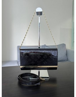 LOUIS VUITTON AMARANTE MONOGRAM VERNIS ANA CLUTCH BAG  