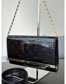 LOUIS VUITTON AMARANTE MONOGRAM VERNIS ANA CLUTCH BAG  