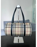 BURBERRY NOVA CHECK BARREL SHOULDER HANDBAG
