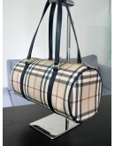 BURBERRY NOVA CHECK BARREL SHOULDER HANDBAG