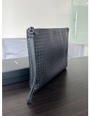 BOTTEGA VENETA INTRECCIATO WOVEN LEATHER CLUTCH POUCH