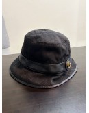 GUCCI BLACK GG BUCKET HAT 