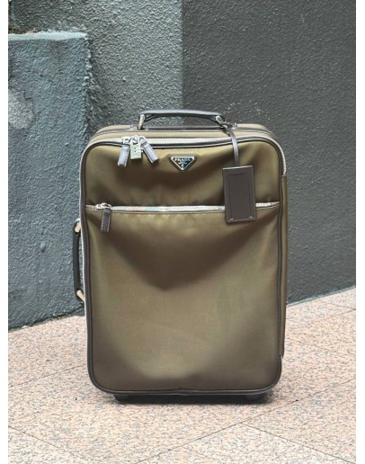 PRADA RE-NYLON & SAFFIANO LEATHER TROLLEY BAG