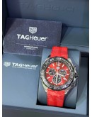TAG HEUER FORMULA 1 CHRONOGRAPH REF CAZ101AN RED DIAL 43MM QUARTZ WATCH
