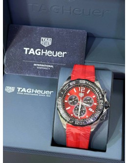 TAG HEUER FORMULA 1 CHRONOGRAPH REF CAZ101AN RED DIAL 43MM QUARTZ WATCH