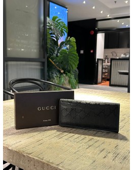 GUCCI GG IMPRIME CANVAS LONG WALLET