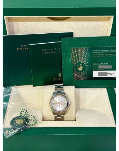 ROLEX OYSTER PERPETUAL 28 REF 276200 SILVER DIAL 28MM AUTOMATIC WATCH