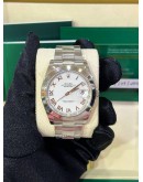 ROLEX DATEJUST 41 REF 126300 WHITE ROMAN NUMBERALS DIAL 41MM AUTOMATIC WATCH