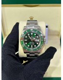 ROLEX SUBMARINER UPGRADE REF 116610LN GREEN DIAL 40MM AUTOMATIC WATCH