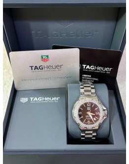 TAG HEUER FORMULA LADY DIAMOND REF WAC1214 BLACK DIAL 36MM QUARTZ WATCH
